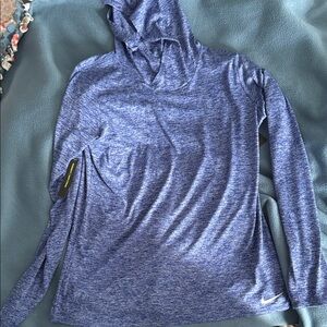 Nike Heathered Blue Hooded Shirt